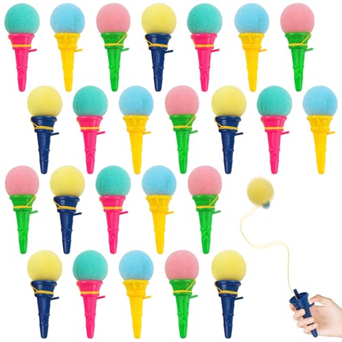 JWTRSVTY 24PCS EIS Shooter Spielzeug, Eistüte Mit Ball 10 cm, EIS-Shooter Gefälligkeiten, EIS Auswerfen Spielzeug Für Mitgebsel Kindergeburtstag Give Away von JWTRSVTY