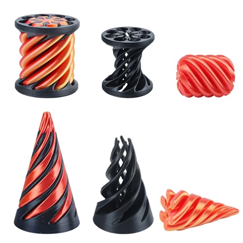 JWTRSVTY 2Pcs 3D Gedrucktes Fidget, Spiralkegel Fidget, Cone Pyramid Spirale Spielzeug, Anti Stress Spielzeug für Kinder, Studenten, Büroangestellte von JWTRSVTY