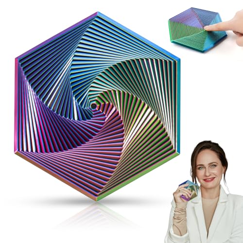 JWTRSVTY 3D-Druck Hexagon Cube Fidget Gear Spielzeug, Super Hexagon Fidget Toy, Hexagon Spiral Spielzeug, Stressabbau Spielzeug, Sensorisches Spielzeug Für Stress Und Angst Fidget Spielzeug von JWTRSVTY