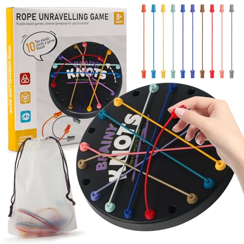 JWTRSVTY Brainy Knots Rope Untangling Strategie-Brettspiel, Twisted Rope Puzzle-Spiel, Logik Puzzle Brettspiel, Kinder Gedrehtes Seil Feinmotorikspielzeug, Familien Reise Spiele für Kinder Erwachsene JWTRSVTY Brainy Knots Rope Untangling Strategie-Brettspiel, Twisted Rope Puzzle-Spiel, Logik Puzzle Brettspiel, Kinder Gedrehtes Seil Feinmotorikspielzeug, Familien Reise Spiele für Kinder Erwachsene von JWTRSVTY