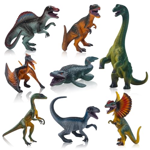 JWTRSVTY Dinosaurier Spielzeug Set, 8 Stück Realistische Dinosaurier Figur, Dinosaurier Modelle, Kinder Dinosaurier Figuren, Für Dino Figuren Spielzeug AB 3 4 5 6 7 8 Jahre von JWTRSVTY