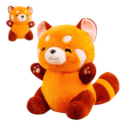 JWTRSVTY Stofftier Red Panda, 23cm Roter Panda Plüschtier Kuscheltier, Roter Panda Puppen, Red Panda Plush für Mädchen, für Jungen Mädchen Kinder Geburtstagsgeschenke Roter Panda Plüschspielzeug von JWTRSVTY