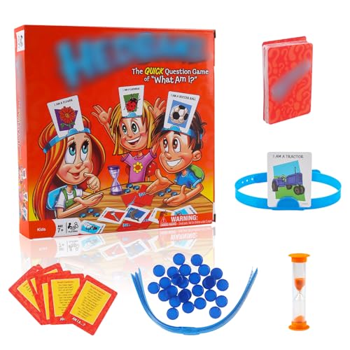 JWTRSVTY 'Was Bin Ich' Spiele Kinder, Rasante Ratespiel Wer Ist Es, Erraten Spiele Karten Kinder, Family Erraten Spiele, Lustiges Ratespiel Brettspiel für 2-6 Spieler Ab 6 Jahre (Englische Version) von JWTRSVTY