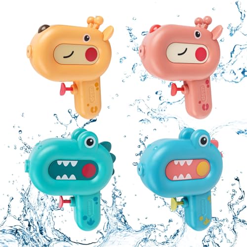 4PCS Wasserpistole Kinder, Tiere Wasserpistole für Kinder, Mini Wasserpistolen, Cartoon-Hirsch Großer Reichweite Wasserpistolen Spielzeuge Für Sommer Strand Pool Eine Wasserschlacht Machen von JWTRSVTY