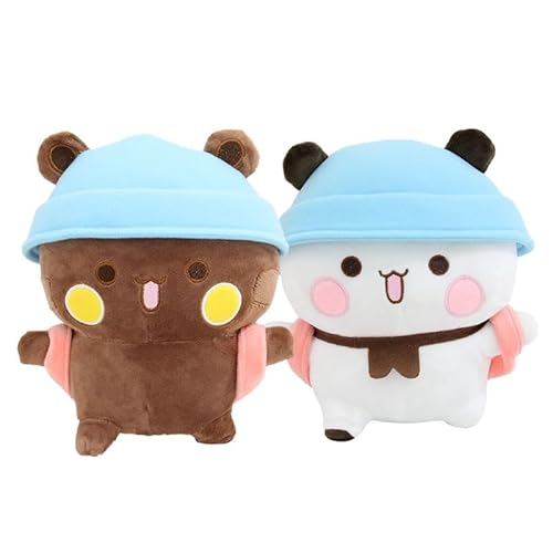 JXAXD Bubu Dudu Kuscheltier, 2 Stücke Dudu Bubu Plüschtier, Bubu Dudu Pandabär Kuscheltier Kissen, Bezauberndes Weiches Plüschtierkissen, Cute Plushies Bär Panda für Kindergeschenk von JXAXD