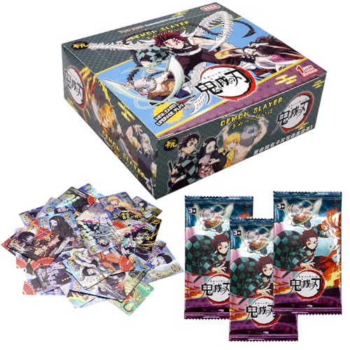 DemonSllayer Anime Cards, Anime Trading Cards Set Cartoon Trading Cards Card Game Booster Pack Solitaire Card Box Birthday Gift for Anime Enthusiasts 90 Pieces-C DemonSllayer Anime Cards, Anime Trading Cards Set Cartoon Trading Cards Card Game Booster Pack Solitaire Card Box Birthday Gift for Anime Enthusiasts 90 Pieces-C von JXBBAAC