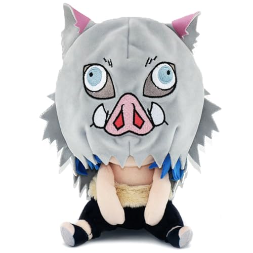 JXBBAAC Deemonslayer Plüschtier, Inossuke Plüsch Spielzeug, 20cm Anime Plüschtier, Kawaii Manga Figurenpuppen, sammelbares Stofftier, Geschenke für Anime Fans, Jungen und Mädchen von JXBBAAC