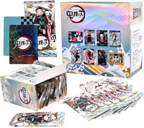 JXBBAAC DemonSllayer Anime Cards, 90 Pieces Anime Trading Cards Set Cartoon Trading Cards Card Game Booster Pack Solitaire Card Box Birthday Gift for Anime Enthusiasts JXBBAAC DemonSllayer Anime Cards, 90 Pieces Anime Trading Cards Set Cartoon Trading Cards Card Game Booster Pack Solitaire Card Box Birthday Gift for Anime Enthusiasts von JXBBAAC