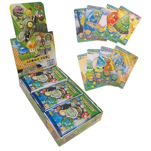 Plant Zombies Karten, 240 PCS Sammelkarten Anime Karten Collector's Edition Karten Cartoon Karte Box Honor Anime Spielkarten Karikatur Games Karten Seltene Card Pack Geburtstagsgeschenk für Kinder von JXBBAAC