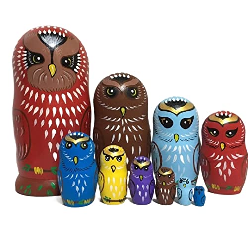 JYARZ Matroschka Matroschka-Puppen 10 Stück Matrjoschka-Puppen Spielzeug Russische Nesting-Puppen Handgemachte Holz-Matroschka-Puppe Spielzeug-Geschenk Russische Puppen von JYARZ