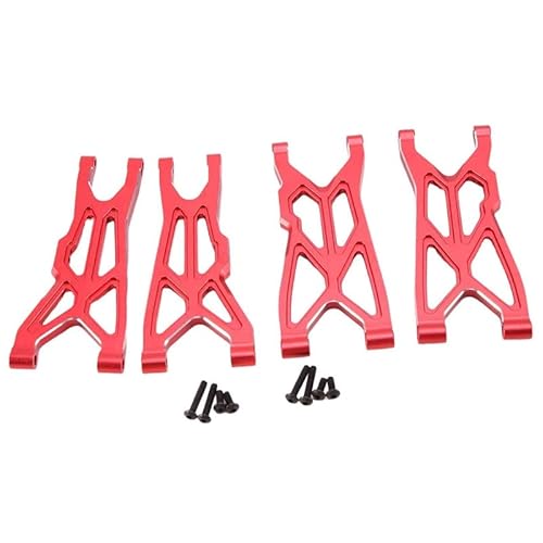 JYARZ Vorder- und Hinterradaufhängungsarm-Set aus Metall, for ARRMA 1/10 for Big Rock 3S BLX 1/8 for Typhon 3S BLX 550 RC Car Upgrades Parts (Color : Red) von JYARZ