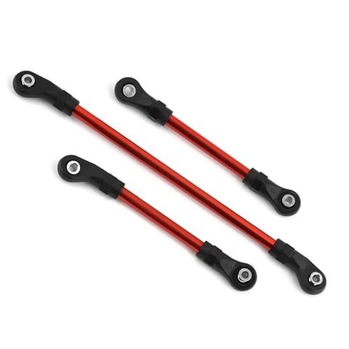 Lenkstange Aus Metall 117 Mm for Drag Link 60 Mm Panhard Link 63 Mm 8146, for Traxxas for TRX4 for TRX-4 1/10 RC Crawler Car Upgrade Teile (Color : Red) von JYARZ