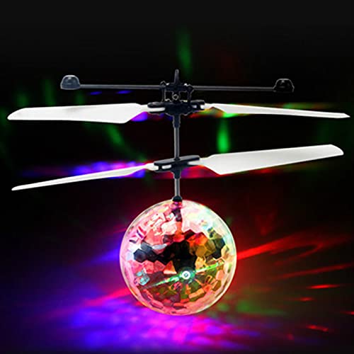 Fliegendes Spielzeug Flying Spinner Ball, Fliegende Kugel Leuchtend, Elektrisch Leuchtende Helikopter Flugzeug Drohne mit Blinkendem LED-Licht, Handheld-Spiele für Outdoor Indoor Jungen Mädchen von JYB Hopefuture