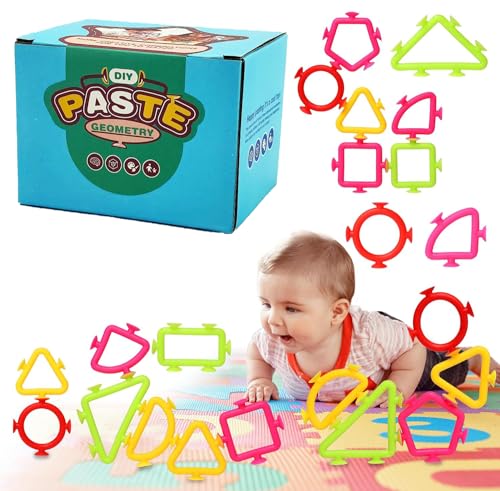 Saugnapf Spielzeug für Kinder, 24 Pcs Montessori Silikon Geometrie Spielzeug, Saugnapf Bauspielzeug, Vorschullernen für Jungen und Mädchen im Alter von 3 4 5 6 Jahren von JYB Hopefuture