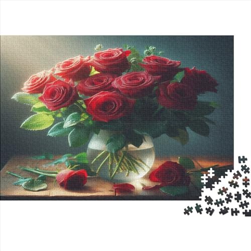 1000 Stück Flower Power Puzzle für Erwachsene und Kinder, kreatives rechteckiges Puzzle, Holzpuzzle, lustiges Lernspielzeug, 1000 Stück (75 x 50 cm) von JYJLRJ