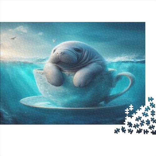 Puzzle 500 Teile für Erwachsene Seekuh – Tee Puzzle für Erwachsene 500 Teile (52 x 38 cm) von JYJLRJ