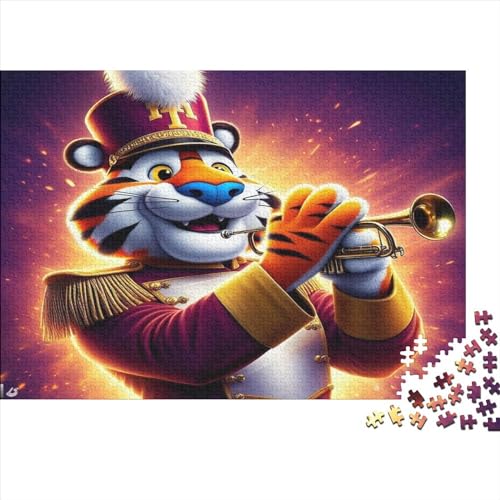 Puzzle für Kinder, Tigertrompete, 1000 Teile, Holzpuzzle für Erwachsene und Kinder, Herausforderungsfamilie, 1000 Teile (75 x 50 cm) von JYJLRJ