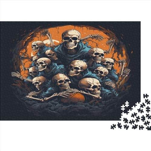 Totenkopf-Basketball-Puzzle, 1000 Teile, für Erwachsene, Puzzle, Lernspiele, 1000 Teile (75 x 50 cm) von JYJLRJ