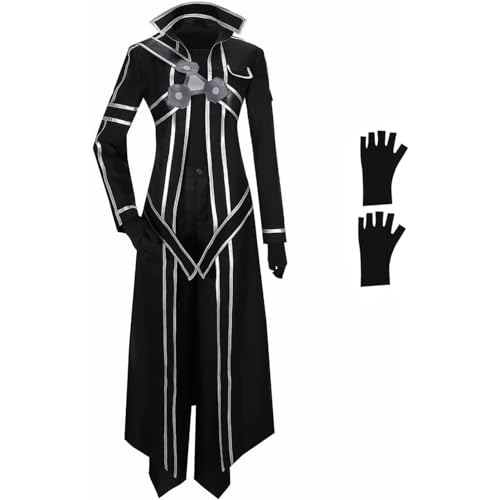 JYMTYCWG Cosplay Kirito Schwert Art Online Cosplay Anime volle schwarze Uniform Halloween-Kostüm Für Fans von JYMTYCWG