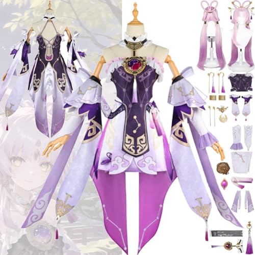 JYMTYCWG Honkai Star Rail Fu Xuan Cosplay Spielcharakter Uniform Perücke Sonnenbrille Komplettset Halloween Party Dress Up Kostüm für Frauen Mädchen von JYMTYCWG