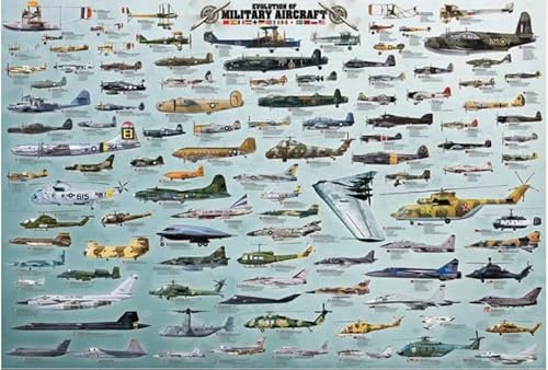 JYSHC Aircraft Illustrations Poster 1000 Pieces of Wooden Puzzle Für Erwachsene Spiele Lernspielzeug Kx142Zt von JYSHC