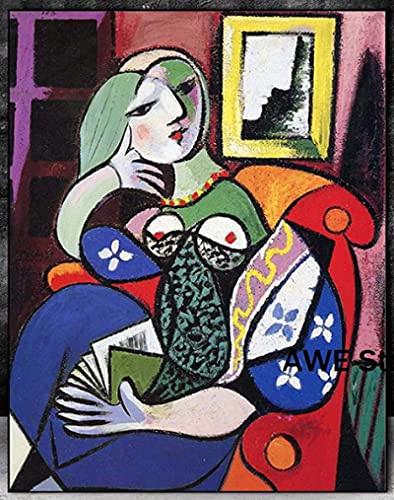 JYSHC Frau Mit Buch Picasso Replica Poster Holz Puzzle 1000 Teile Erwachsene Spielzeug Dekompressionsspiel Gt150Kp von JYSHC