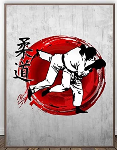 JYSHC Kanji Judo Poster Holz Puzzle 1000 Teile Erwachsene Spielzeug Dekompressionsspiel Py442Js von JYSHC