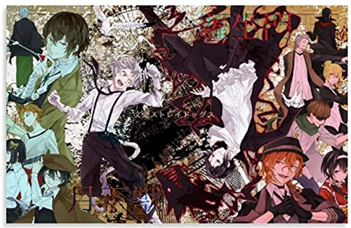 JYSHC Puzzle 1000 Teile Anime Bungou Stray Dogs Poster Holz Kinderspielzeug Dekompressionsspiel Zf250Ds von JYSHC