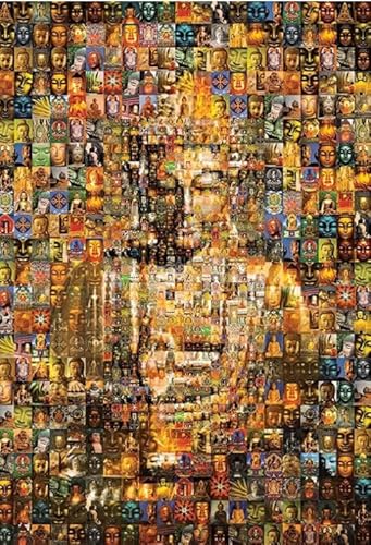 JYSHC Tausend Gesichter des Buddha Bilder Puzzle - 1000 Teile Holzpuzzle - Erwachsene Familie Puzzle Herausforderung Spiel Zq25Kw von JYSHC