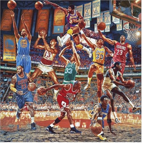 Lustige Basketball-Spieler - 1000 Stück Holzpuzzle - Spaß Puzzles Für Jigsaw-Liebhaber Erwachsene Jigsaw Puzzle Lz132Rp JYSHC von JYSHC