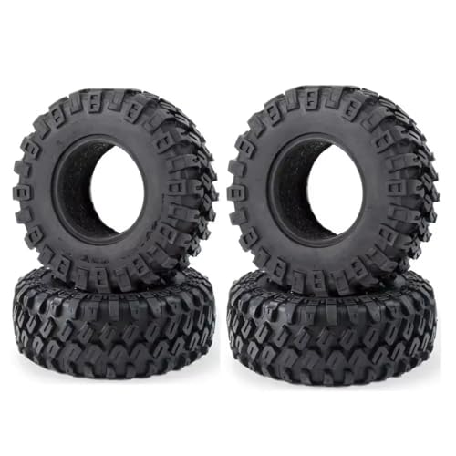 JYYTERD Kompatibel Mit Axial Für SCX24 90081 1/24 RC Crawler Fernbedienung Auto Zubehör 49 * 18mm Beadlock Micro Crawler Rad Felgen Reifen Set RC Auto Reifen(Tires) von JYYTERD