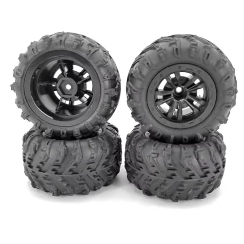 JYYTERD Kompatibel Mit HBX 16889 Für WLtoys 124016/124017 RC Truggy Truck Mit 12 Mm Metall-Sechskant-Offroad-Rad 50 X 82–46 Gummi-Schneereifen 4 Stück RC Auto Reifen(4Pcs) von JYYTERD