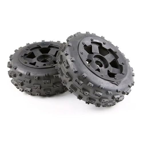 JYYTERD Kompatibel Mit Hpi Für Km Für Baja 5B 1/5 RC-Autos, Upgrade-Teile, Zubehör, Fernbedienung, Gummireifen Und Radnaben-Set RC Auto Reifen von JYYTERD