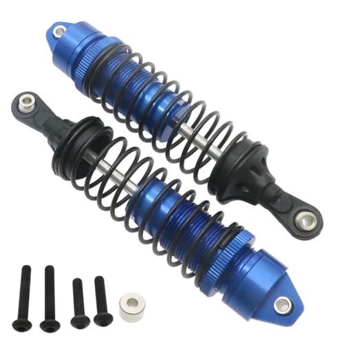 JYYTERD Kompatibel Mit VRX Für Octane Für Vetta Für Karoo 1 Rc Modellauto, Verbesserte Hop-up-Teile, Legierung, 2 Stück Vorderer Stoßdämpfer/Dämpfer RC Stoßdämpfer(Blue) von JYYTERD