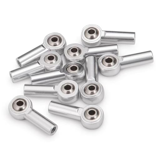 JYYTERD RC Auto Upgrade-Teile 10Pcs Aluminium Legierung M4 Ball Kopf Halter Zugstange Spurstangenköpfe Kugelgelenke Im Uhrzeigersinn Gewinde Für 1/10 RC Crawler Auto Teile von JYYTERD