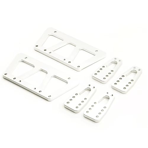 JYYTERD RC Auto Upgrade-Teile Kompatibel Mit Axial Für SCX10 1/10 RC Crawler Car Upgrade Teile Aluminiumlegierung Für Chassis Lift Plate Kit(Silver) von JYYTERD