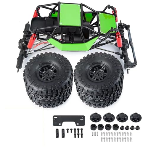 JYYTERD RC Auto Upgrade-Teile Kompatibel Mit Axial Für SCX10 90046 Upgrade Teil 1/10 Für Rock Für Buggy Körper Shell Kunststoff RC Roll Käfig Auto/Gummi Reifen Rad Teile(Green) von JYYTERD