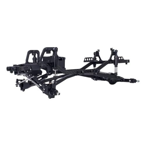 JYYTERD RC Auto Upgrade-Teile Kompatibel Mit Axial Für SCX10 I II III Für TRX4 1/10 RC Crawler Für Desert Truck Für Capra Aluminium Twin I-Beam 2WD Für Chassis Kit(Black) von JYYTERD