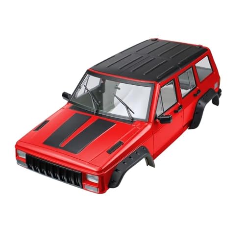 JYYTERD RC Auto Upgrade-Teile Kompatibel Mit Axial Für SCX10 II 90046 90047, Lackiertes Hartplastik, 313 Mm Radstand, Karosserie, 1/10 RC Crawler Car(Red) von JYYTERD