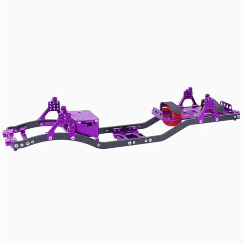 JYYTERD RC Auto Upgrade-Teile Kompatibel Mit Axial Für SCX10 III II 90046 D90 Für Rock Truck 313 Mm Radstand Träger Metall Für Chassis Rahmen Body Kit 1/10 RC Crawler(Purple) von JYYTERD