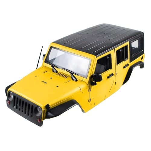 JYYTERD RC Auto Upgrade-Teile Kompatibel Mit Axial Für Scx10 90046 90047 Unmontierte 12,3 Zoll 313 Mm Radstand Karosserie Auto Shell 1/10 Rc Crawler Kits(Yellow) von JYYTERD