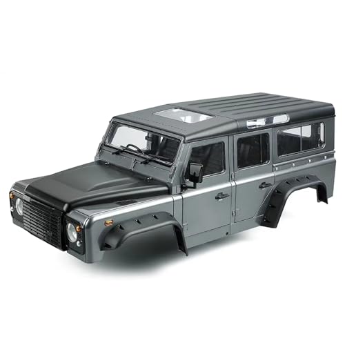 JYYTERD RC Auto Upgrade-Teile Kompatibel Mit Axial SCX10 90046 TRX4 Für Defender D110, Hartplastik, 313 Mm, 12,3 Zoll Radstand, Karosserie, 1/10 RC Crawler Car(Gray) von JYYTERD