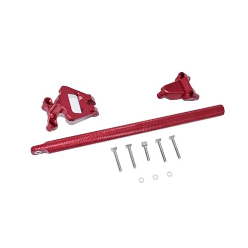 JYYTERD RC Auto Upgrade-Teile Kompatibel Mit HOSS 4X4 Für VXL 3S-90076-4 4WD Für Monster Truck 1/10 RC Car Center Brace Bar Middle Body Support Rod Fixed Kiel Tie Rod(Red) von JYYTERD