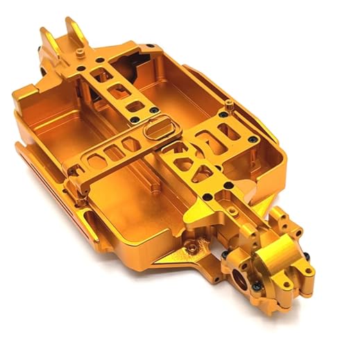 JYYTERD RC Auto Upgrade-Teile Kompatibel Mit MJX 16207 16208 16209 16210 H16 M162 1/16 RC Autoteile. Metall Verbessert Für Chassis Vorne Und Hinten Waveboxen(Yellow) von JYYTERD