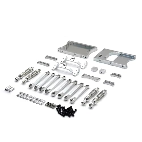 JYYTERD RC Auto Upgrade-Teile Kompatibel Mit MN D90 D91 D96 Für MN98 99S Metall Feste Spurstangen Lenkgetriebe Kabine Heckstrahl Upgrade Kits 1/12 RC Für Modellautoteile(Silver) von JYYTERD