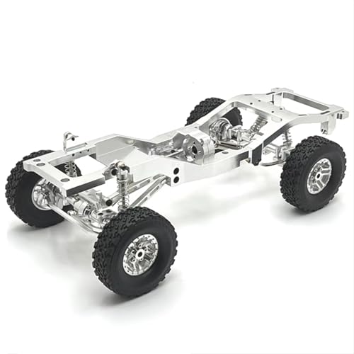 JYYTERD RC Auto Upgrade-Teile Kompatibel Mit MN Für MN82 LC79 1/12 RC Auto Teile Zubehör Metall Upgrade Geändert Tür Brücke Rahmen Für Chassis(Silver) von JYYTERD