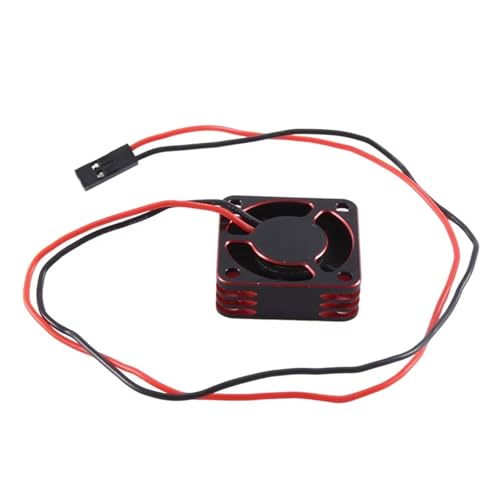 JYYTERD RC Auto Upgrade-Teile Kompatibel Mit RC-Auto-Ersatzteil, Metallgehäuse, ESC-Motor, 25 Mm Lüfter, Hochgeschwindigkeits-Wärmeableitungs-Lüfterkühler(Red) von JYYTERD