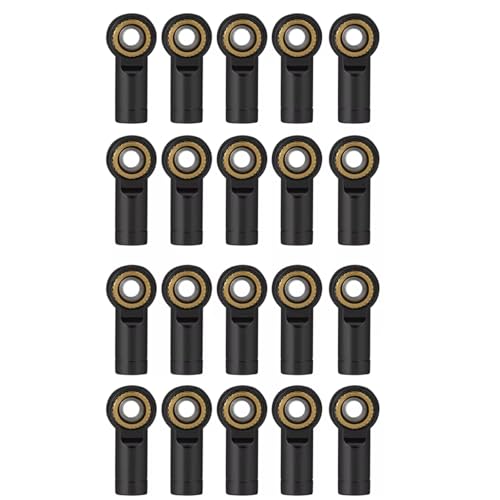 JYYTERD RC Auto Upgrade-Teile Kompatibel Mit RC Crawler Auto Boot Flugzeug Teile Zubehör 20Pcs M3 Metall Ball End Link Spurstangenkopf Kugelgelenk(Black) von JYYTERD