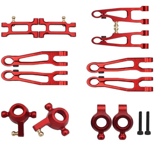 JYYTERD RC Auto Upgrade-Teile Kompatibel Mit SG1603 Für SG1604 UD1601 UD1602 RC Auto Upgrade Ersatzteile Metall Lenkschale Oben Unten Für Schwingarm-Set(Red) von JYYTERD