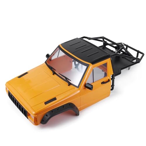 JYYTERD RC Auto Upgrade-Teile Kompatibel Mit TRX4 Für Axial Für SCX10 90046 1/10 RC Crawler Auto Upgrade Teile Zubehör Kunststoff Körper Cab/Back-Half Cage(Yellow Complete Set) von JYYTERD